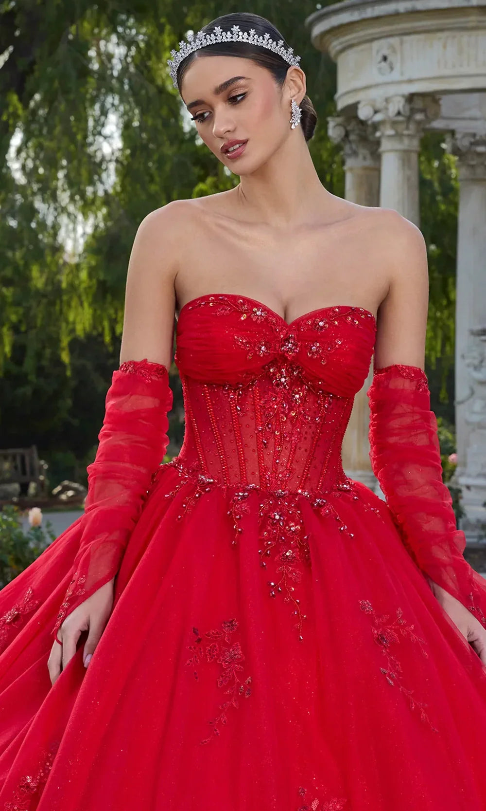 Ashley Lauren 30117 - Beaded Embroidered Sweetheart Ballgown