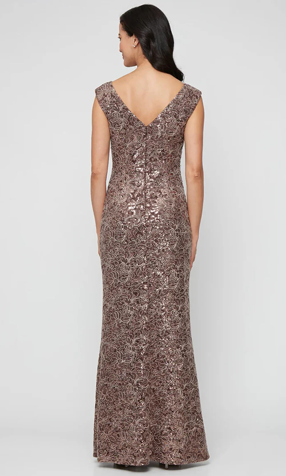 Alex Evenings 81122751 - Sleeveless Lace Gown with Ruffle Detail