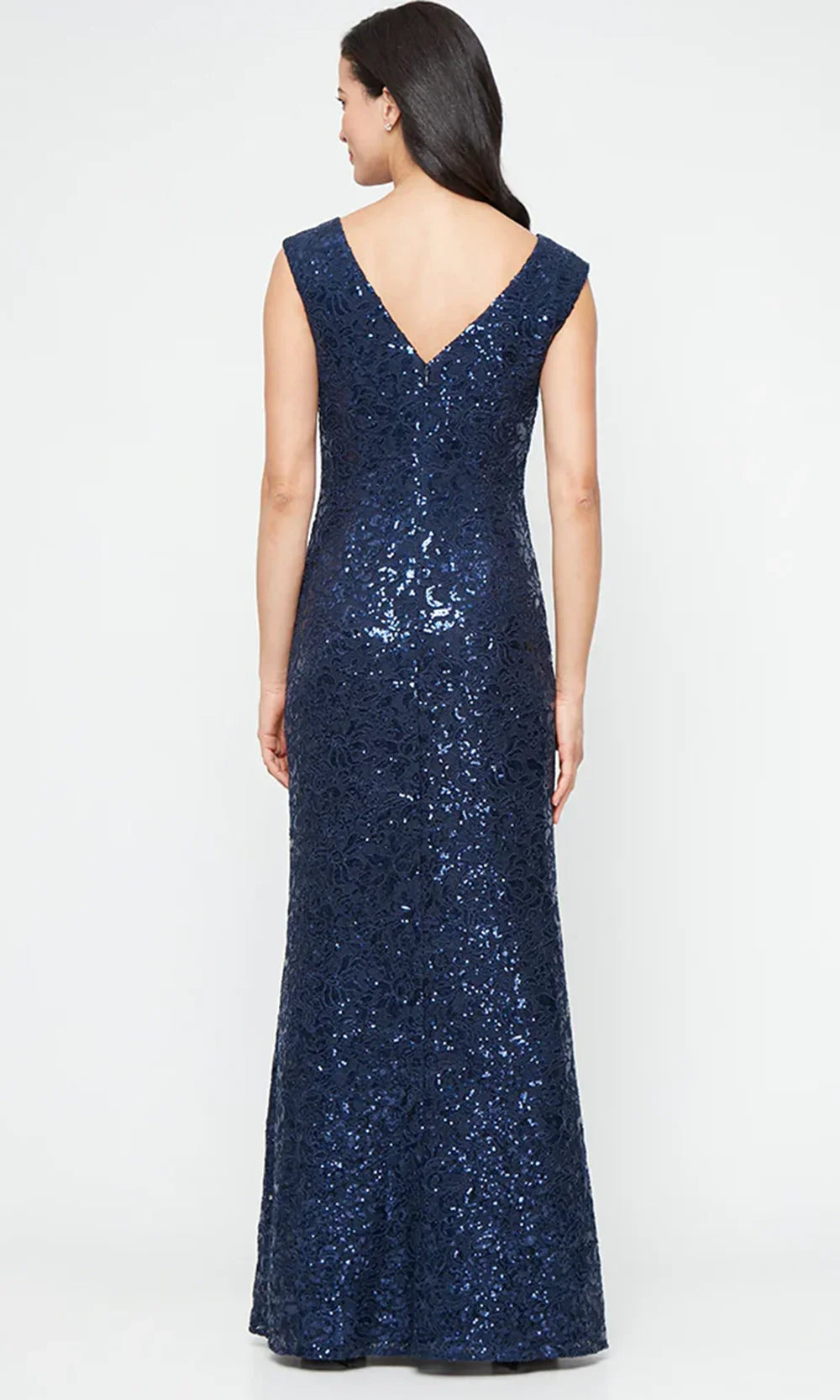 Alex Evenings 81122751 - Sleeveless Lace Gown with Ruffle Detail