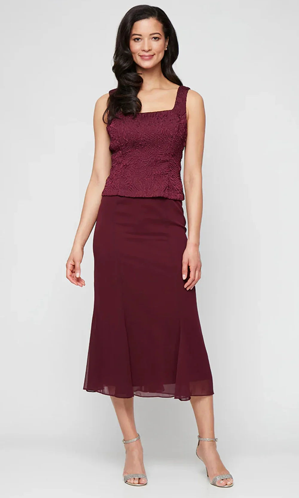 Alex Evenings 8125949 - Sleeveless Jacquard Dress with Jacket