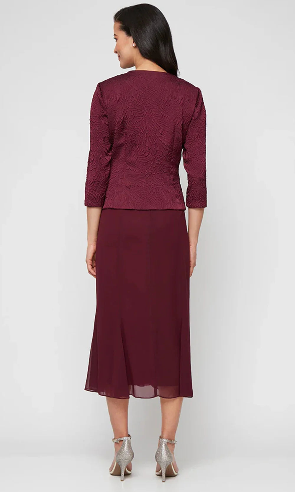 Alex Evenings 8125949 - Sleeveless Jacquard Dress with Jacket