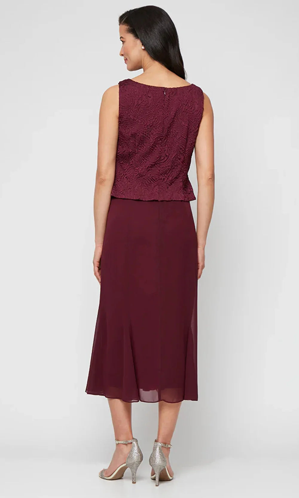Alex Evenings 8125949 - Sleeveless Jacquard Dress with Jacket