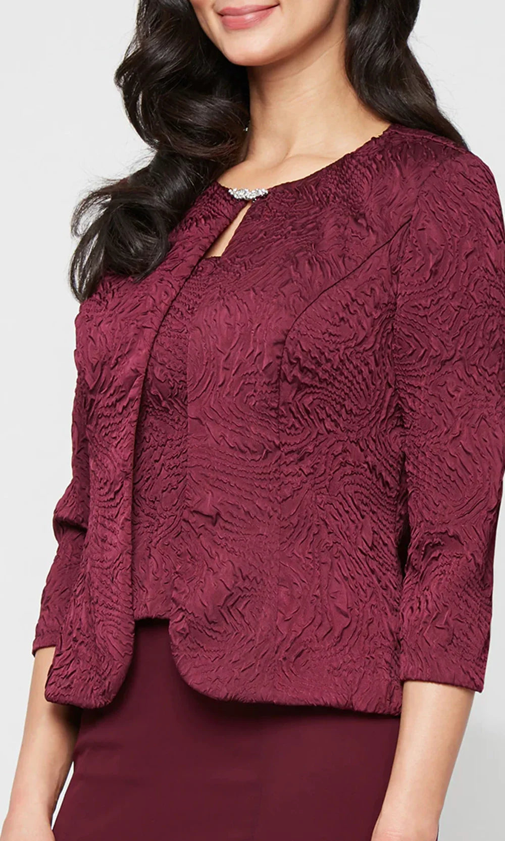 Alex Evenings 8125949 - Sleeveless Jacquard Dress with Jacket