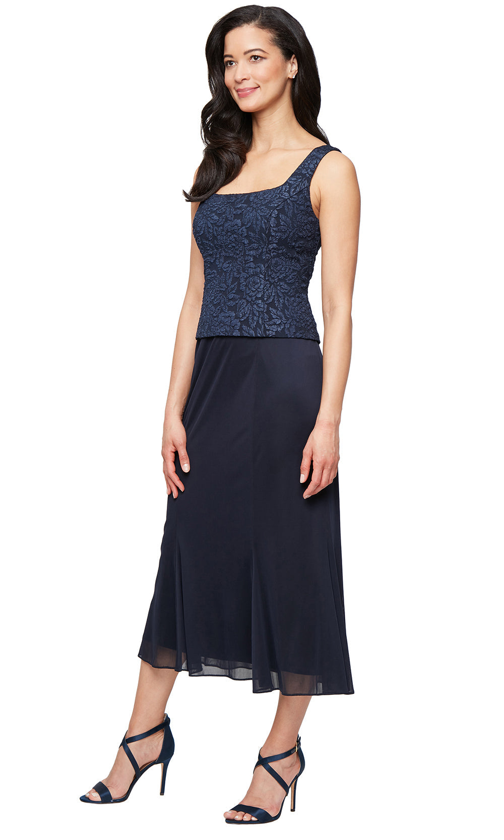 Alex Evenings 8157038 - Textured Scoop Neck Dress with Jacket