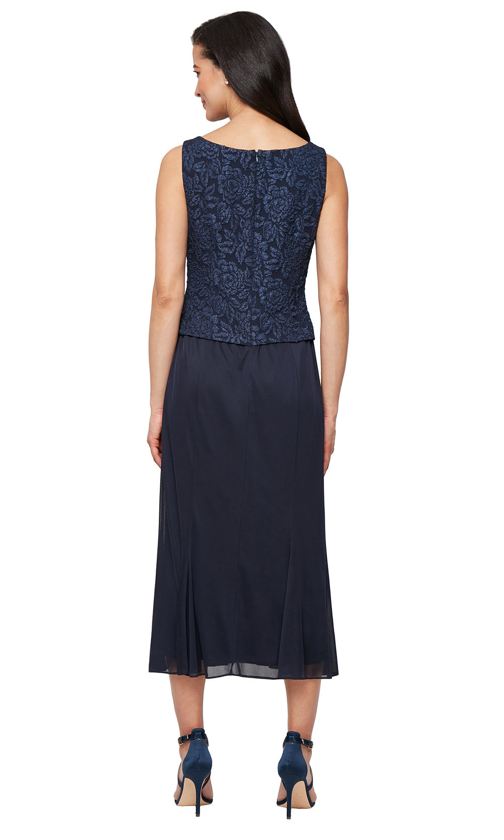 Alex Evenings 8157038 - Textured Scoop Neck Dress with Jacket