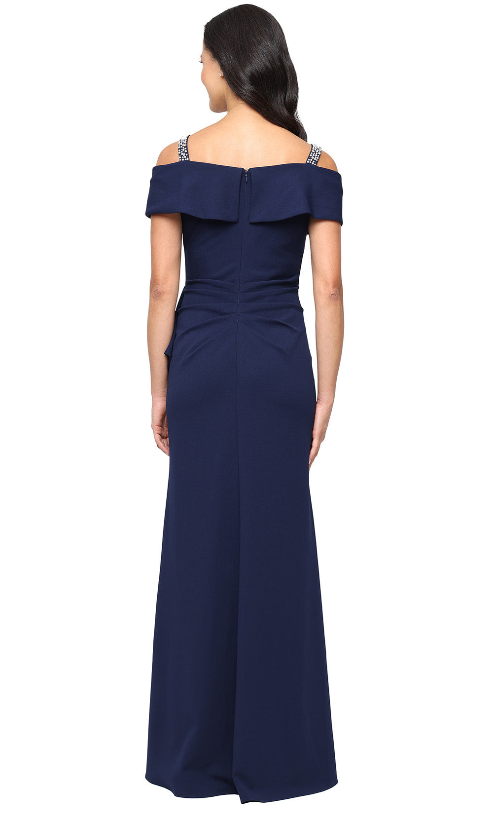 Alex Evenings 8160530 - Beaded Strap Crepe Gown with Slit