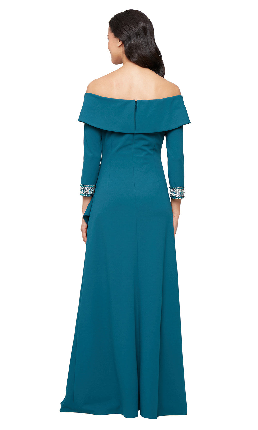 Alex Evenings 8160531 - Cascading Ruffle Long Sleeve Evening Gown