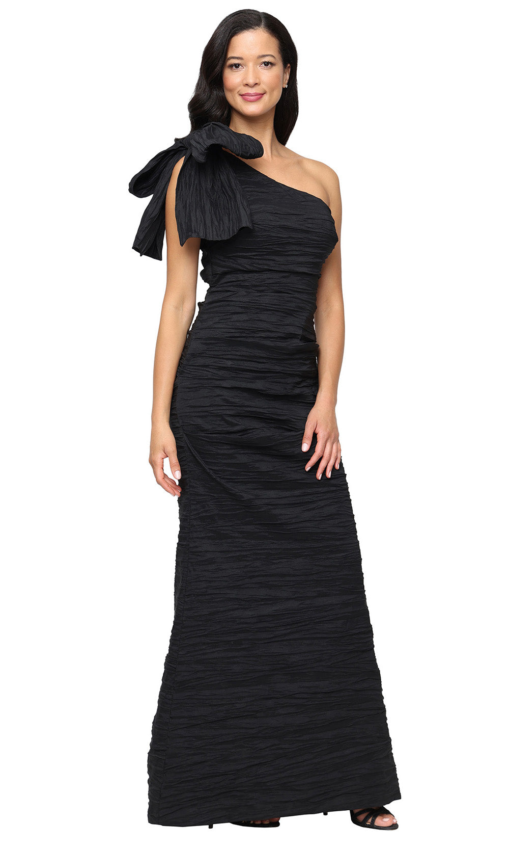 Alex Evenings 8166690 - Ruched Bodice Asymmetric Long Gown