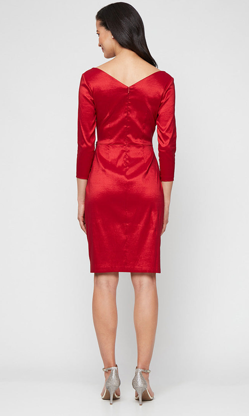 Alex Evenings 8166716 - Three-Quarter Sleeve Peplum Fitted Dress