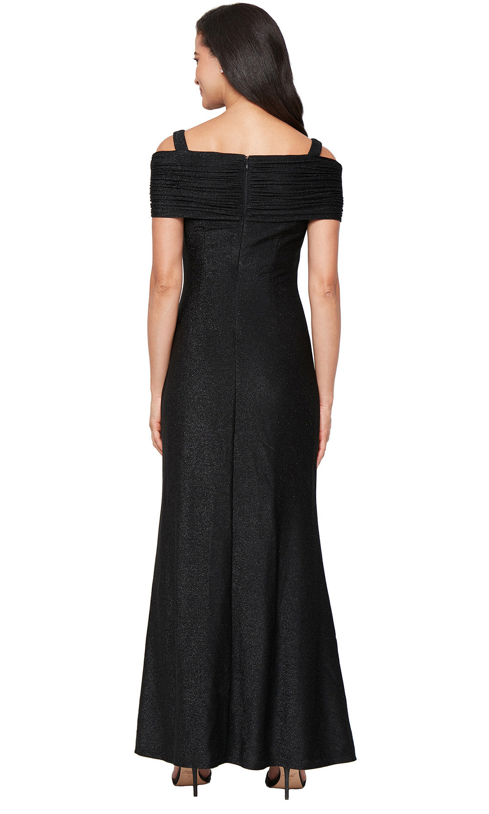 S.L. Fashions 9127301 - Long Ruched Bodice Sheath Evening Gown