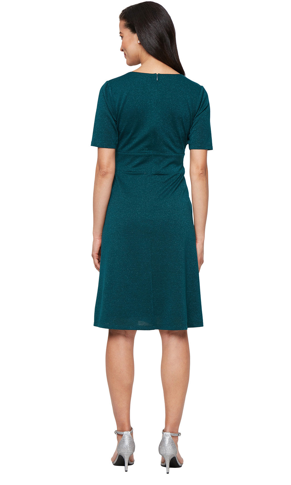 S.L. Fashions 9128108 - Ruched Waist Knee-Length Dress