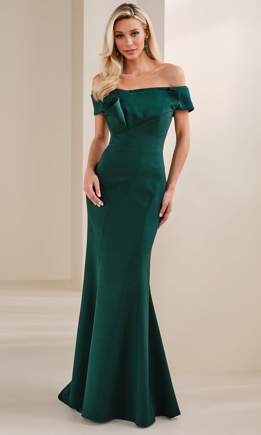 Cameron Blake CB905 - Seam Sculpted Off Shoulder Evening Gown