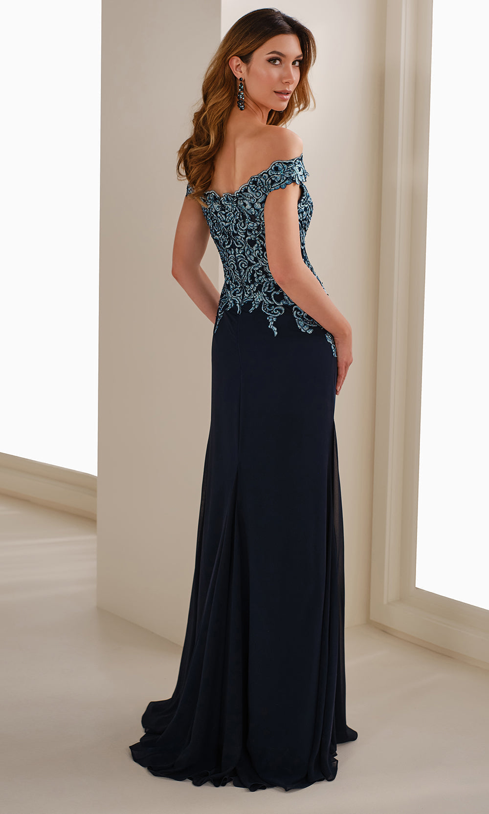 Cameron Blake CB907 - Embroidered Bodice Sweetheart Sheath Gown