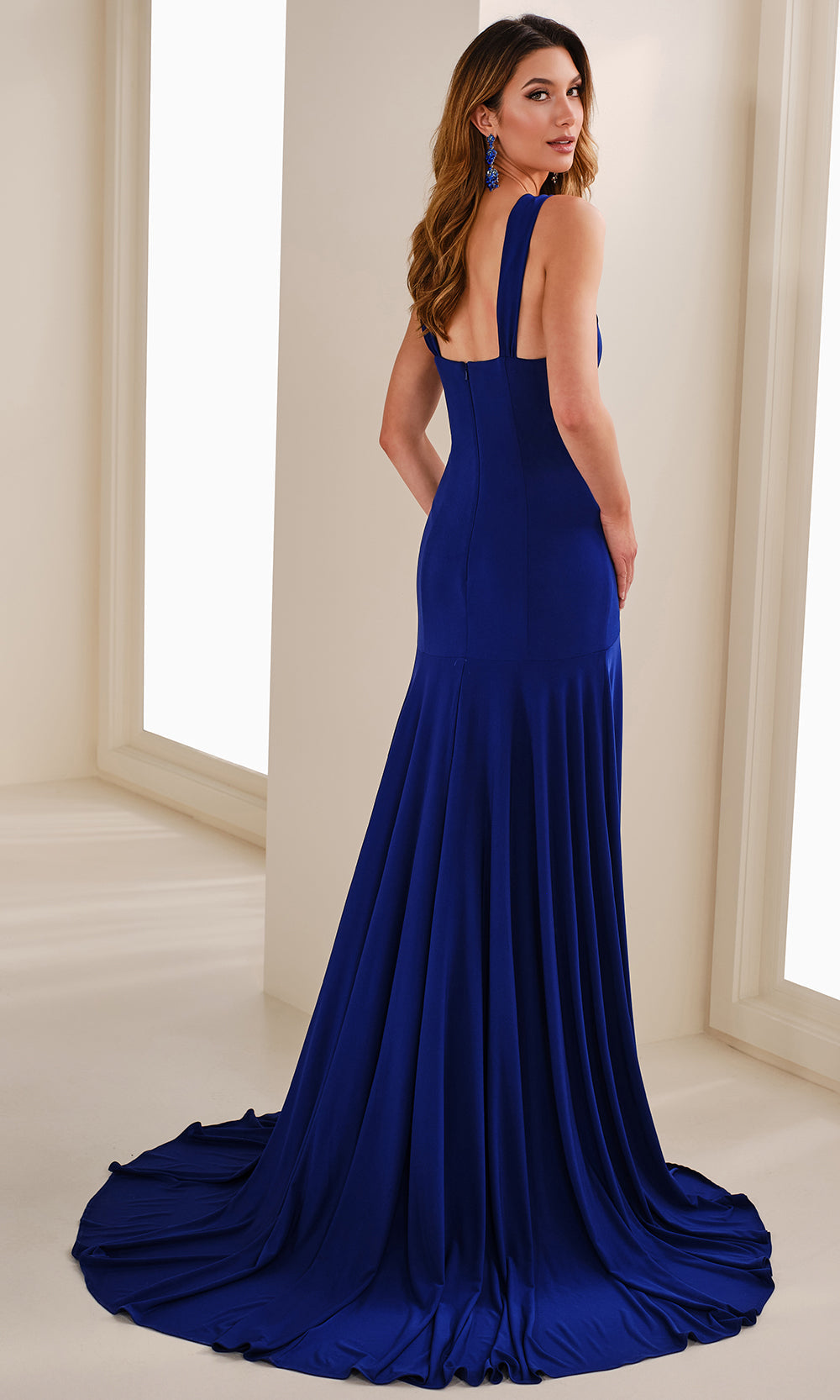 Cameron Blake CB911 - Halter Cutout Fit and Flare Gown