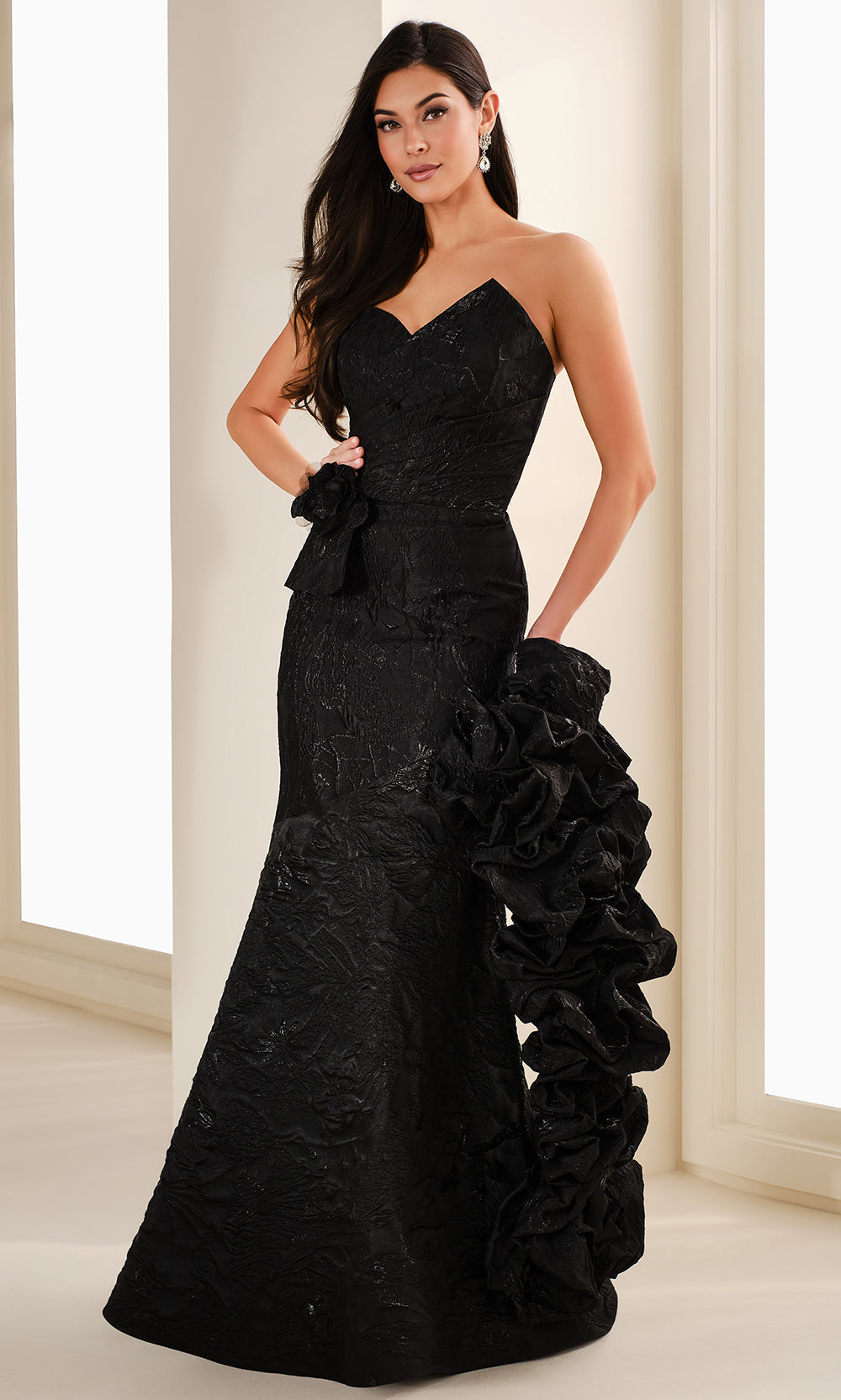 Ivonne D ID1405 - Sweetheart Brocade Mermaid Gown