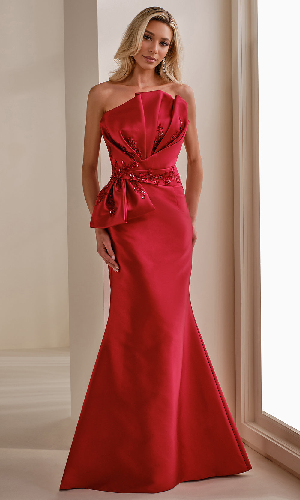 Montage by Mon Cheri M3104 - Pleated Bodice Straight Neckline Gown