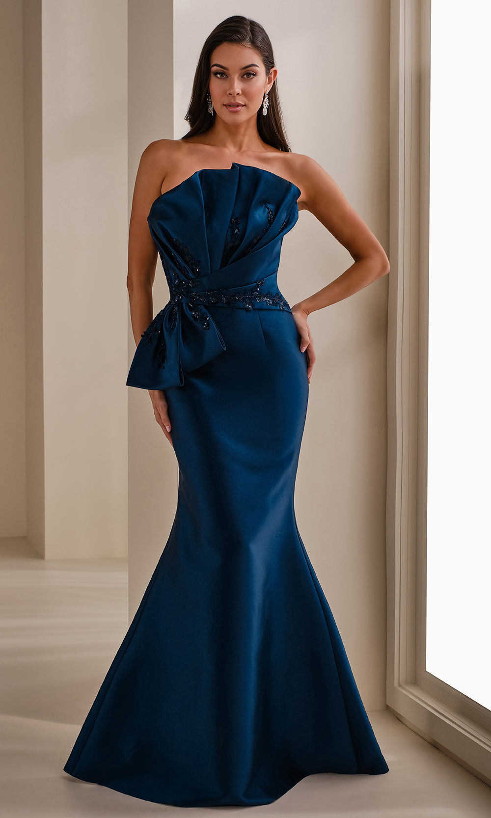 Montage by Mon Cheri M3104 - Pleated Bodice Straight Neckline Gown