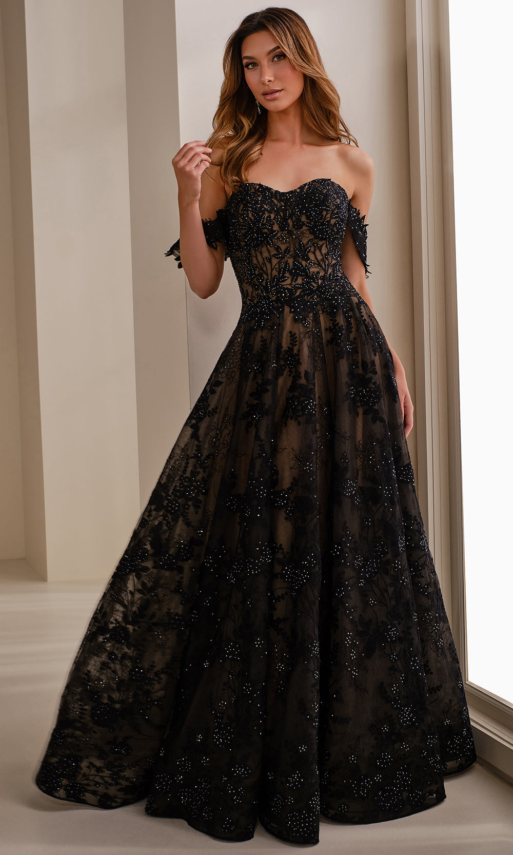 Montage by Mon Cheri M3105 - Sweetheart Embroidered Evening Gown