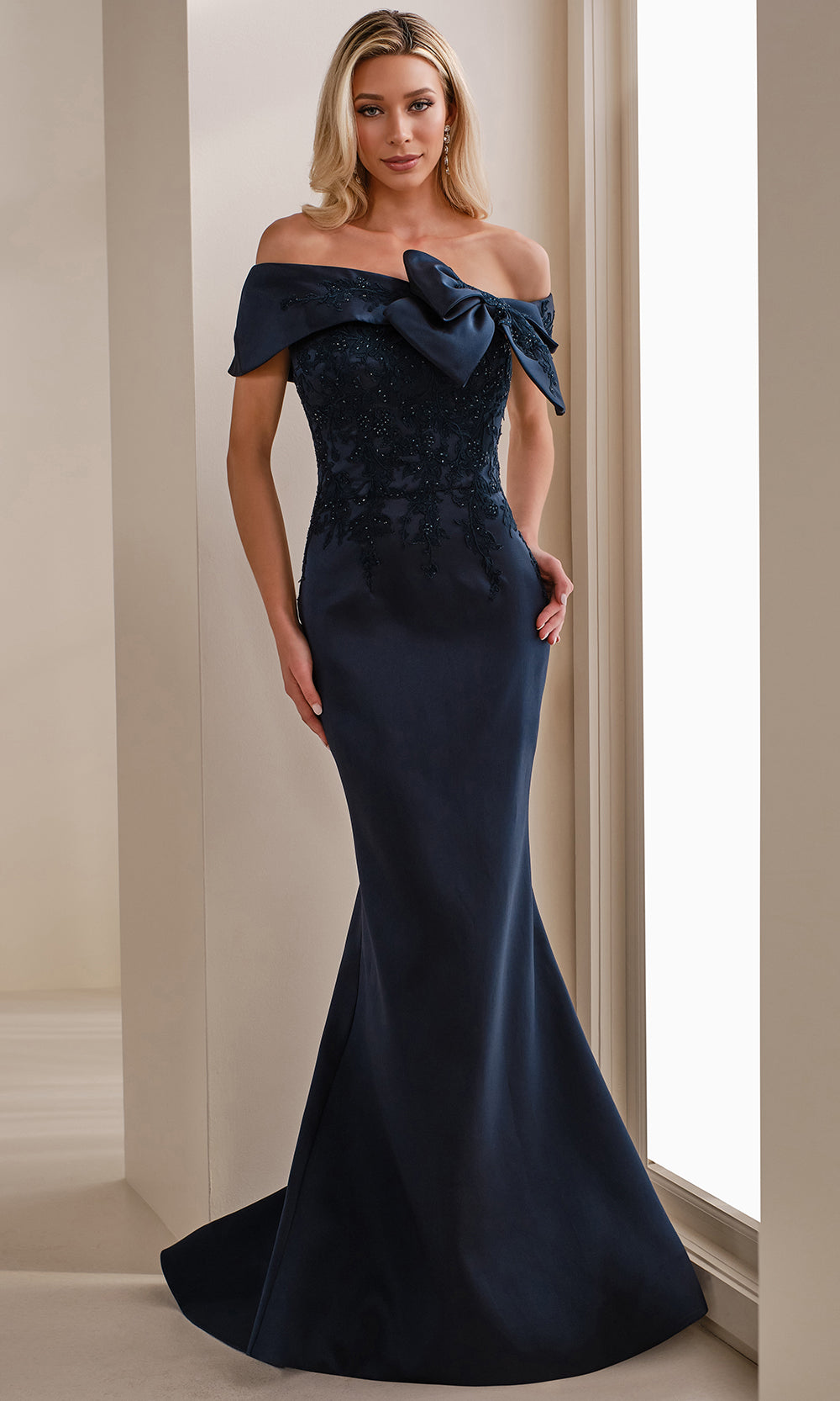 Montage by Mon Cheri M3111 - Lace Appliqued Mermaid Evening Gown