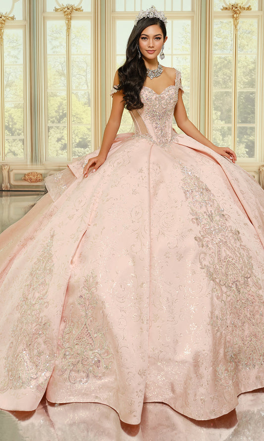 Princesa by Ariana Vara PR30201 - Cutout Back Beaded Applique Ballgown