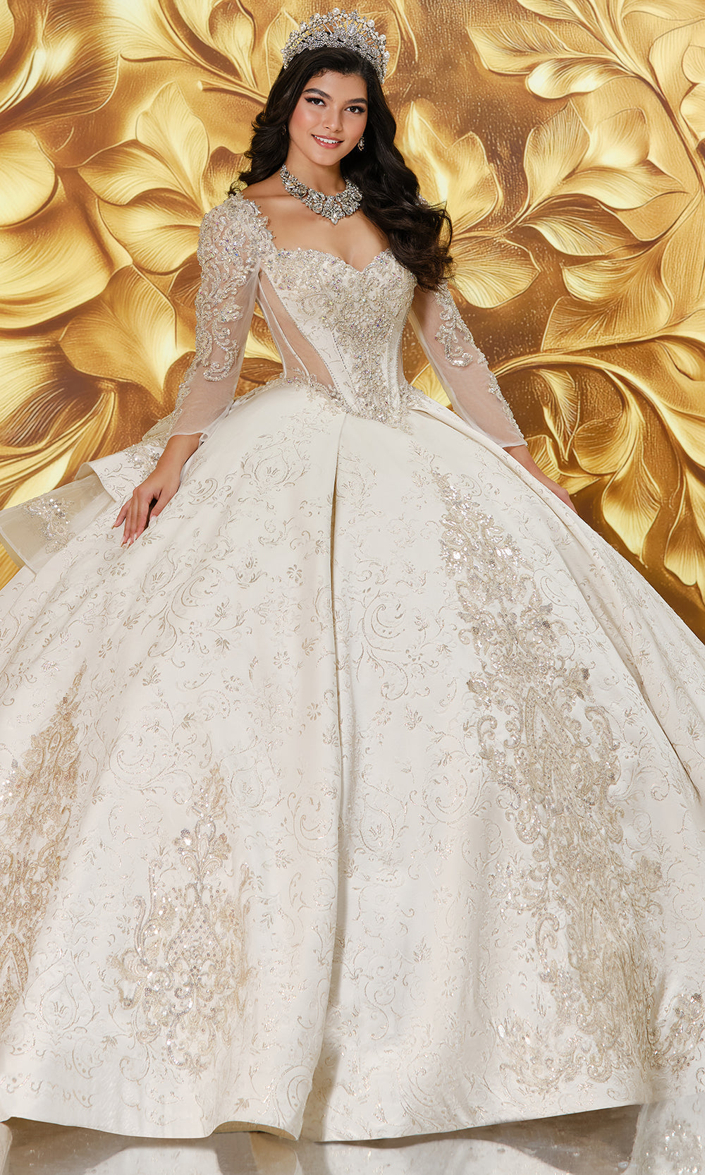 Princesa by Ariana Vara PR30201 - Cutout Back Beaded Applique Ballgown