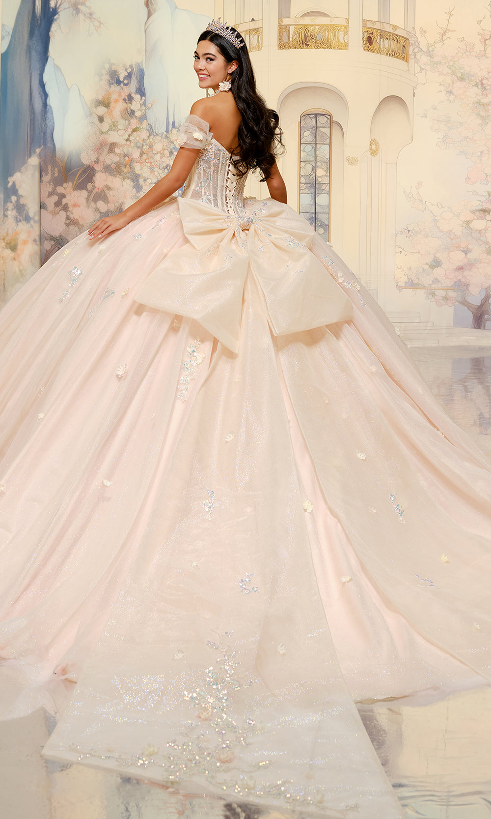 Princesa by Ariana Vara PR30202 - Strapless Corset Floral Ballgown