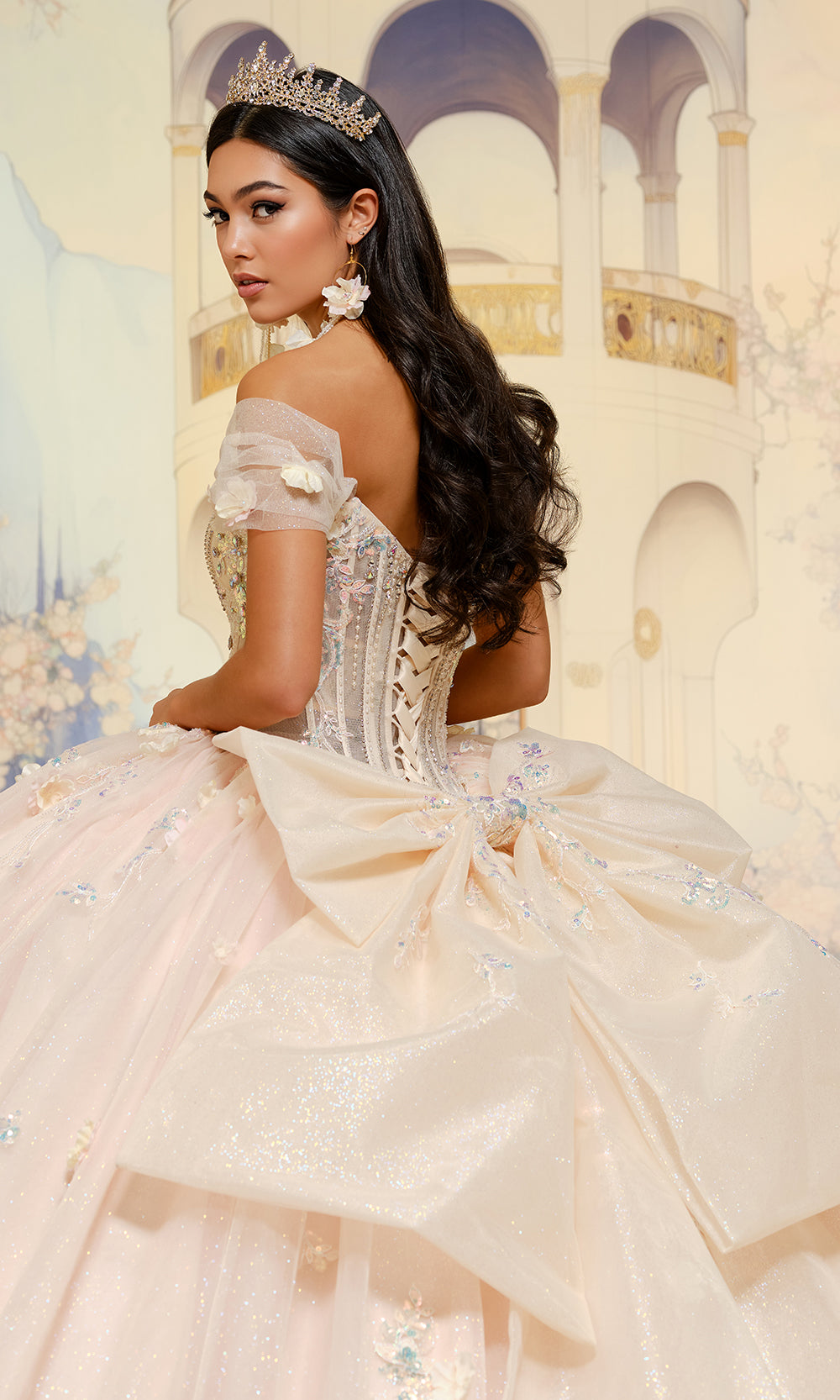 Princesa by Ariana Vara PR30202 - Strapless Corset Floral Ballgown