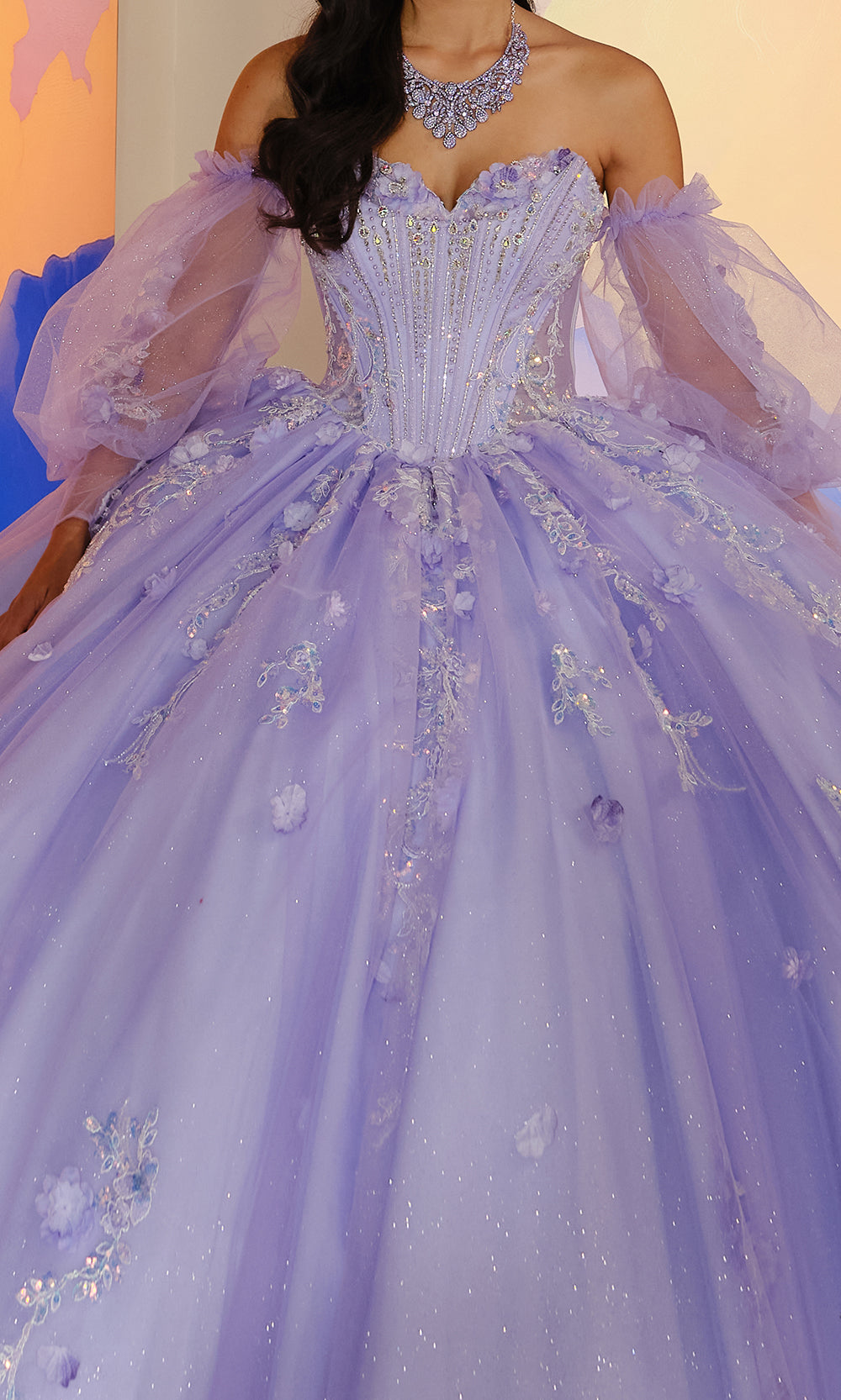 Princesa by Ariana Vara PR30202 - Strapless Corset Floral Ballgown