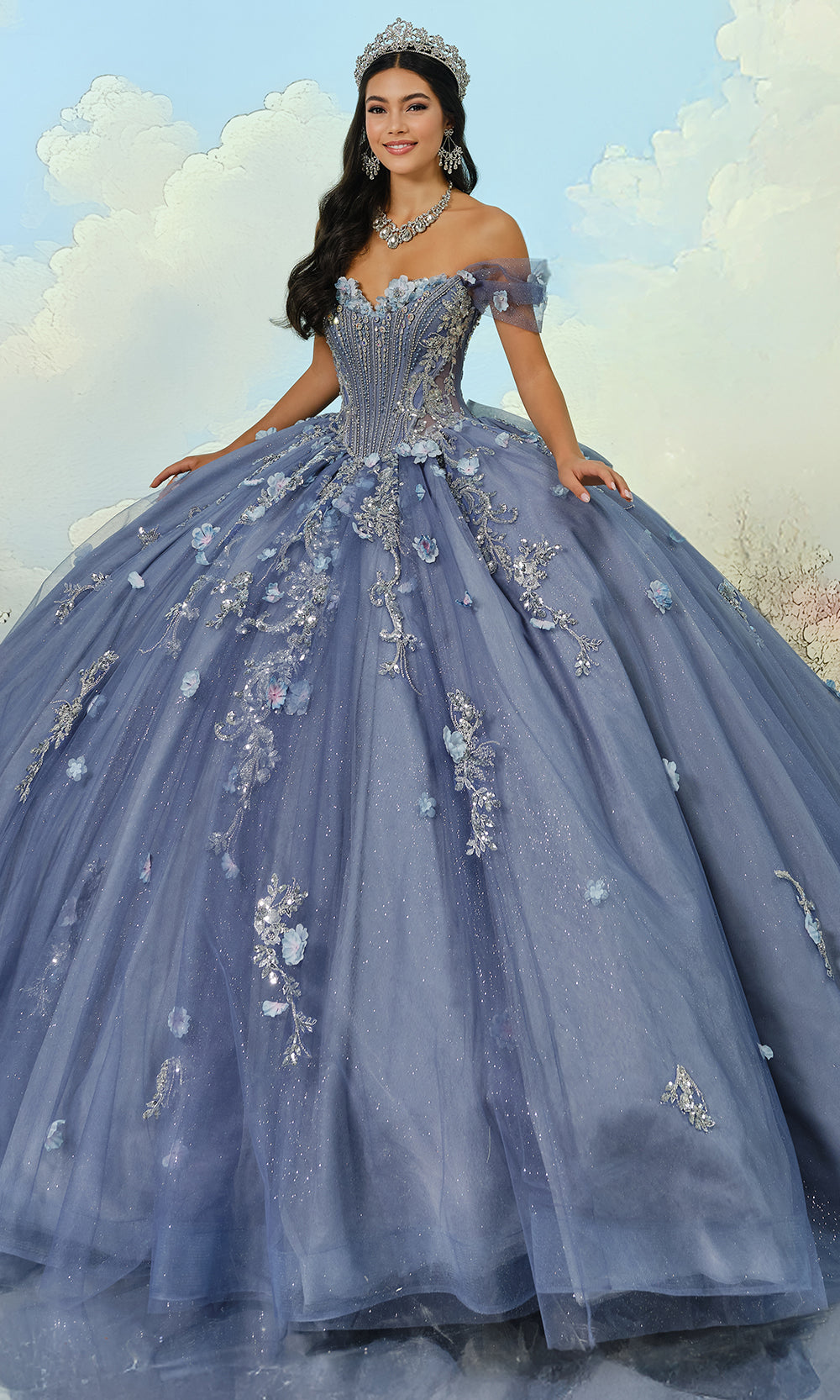 Princesa by Ariana Vara PR30202 - Strapless Corset Floral Ballgown