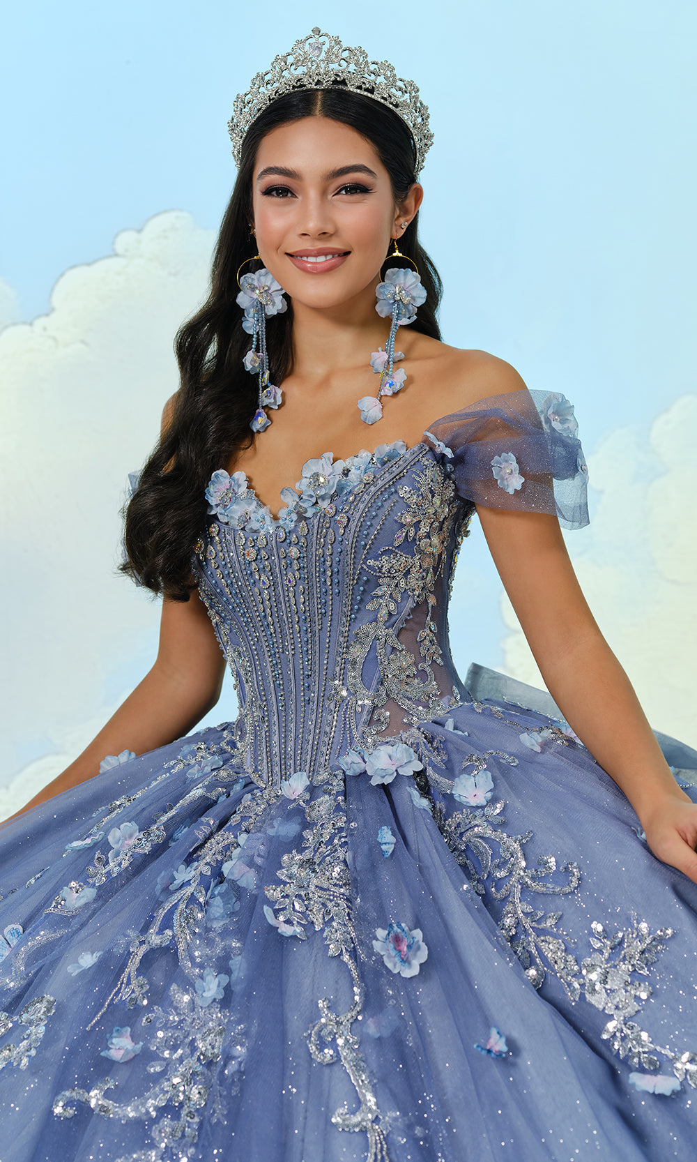 Princesa by Ariana Vara PR30202 - Strapless Corset Floral Ballgown