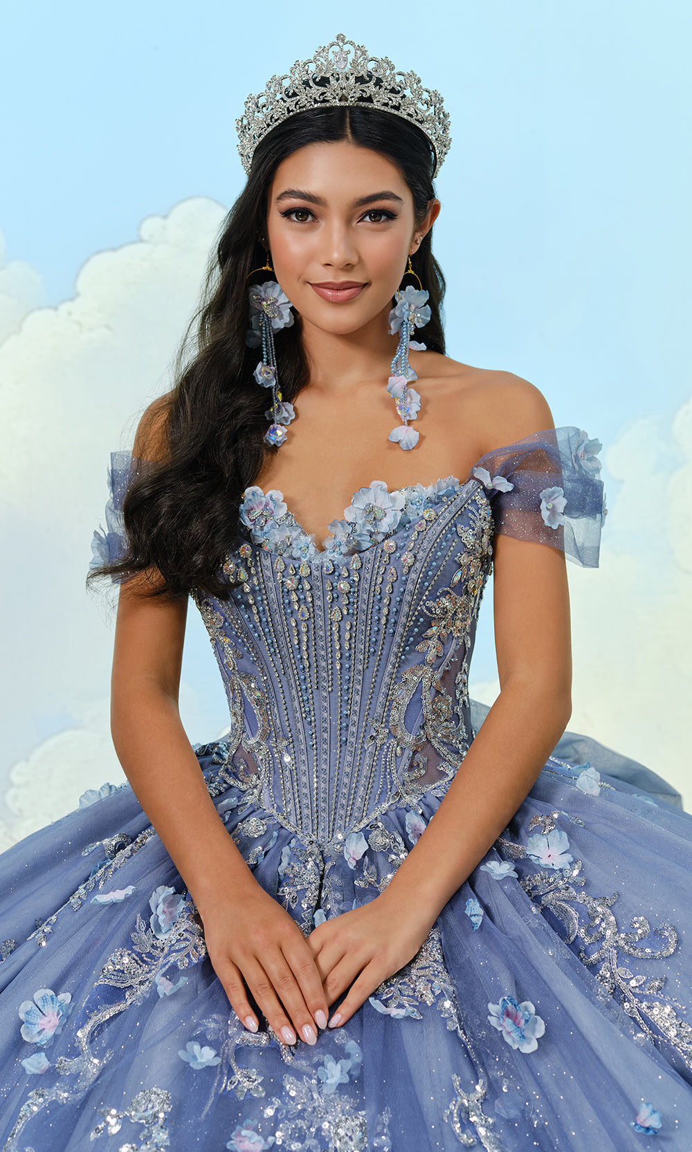 Princesa by Ariana Vara PR30202 - Strapless Corset Floral Ballgown