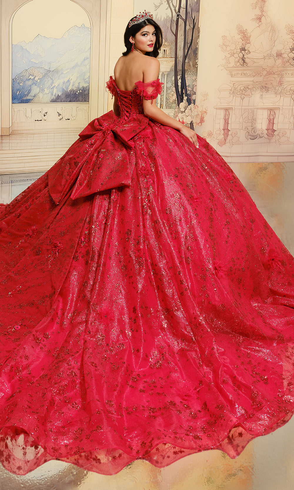 Princesa by Ariana Vara PR30206 - Corset Bodice Embellished Ballgown