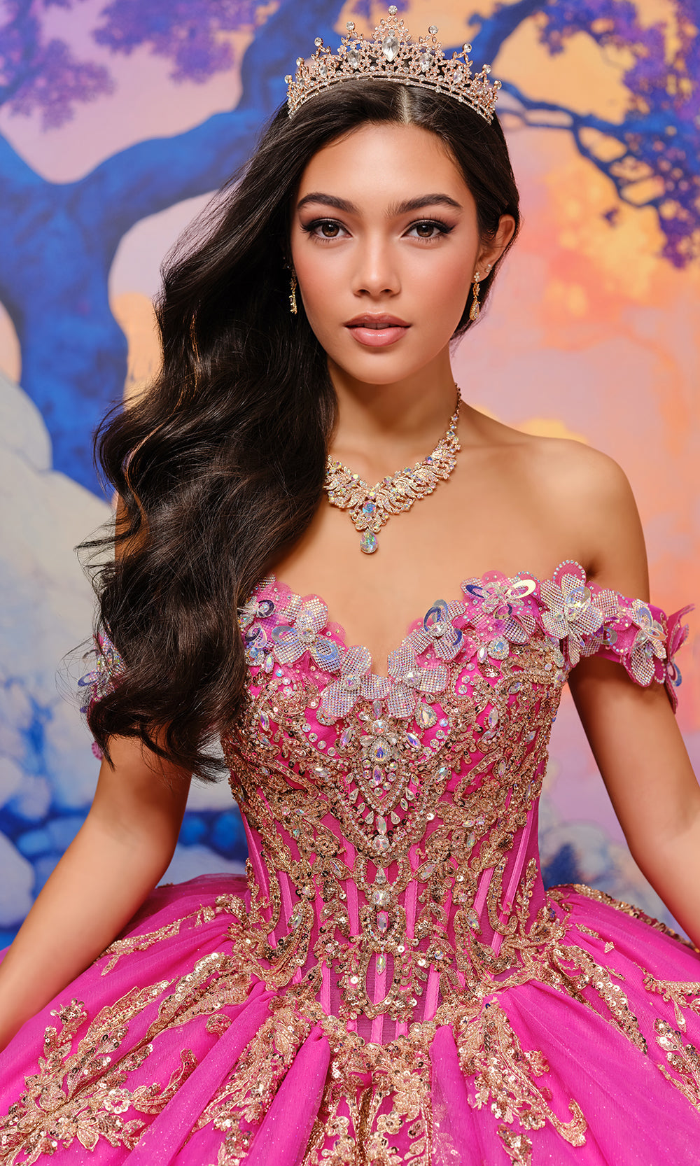 Princesa by Ariana Vara PR30207 - Oversized Back Bow Embroidered Ballgown