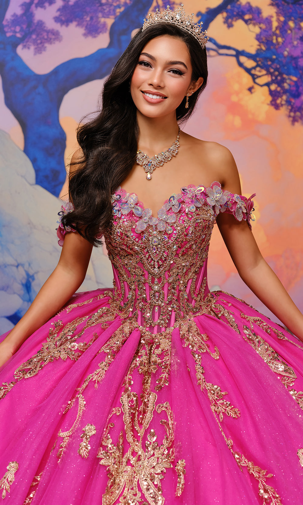 Princesa by Ariana Vara PR30207 - Oversized Back Bow Embroidered Ballgown