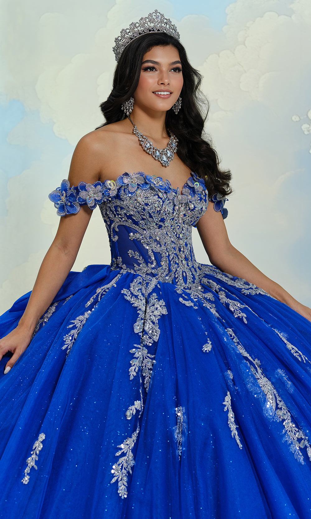 Princesa by Ariana Vara PR30207 - Oversized Back Bow Embroidered Ballgown