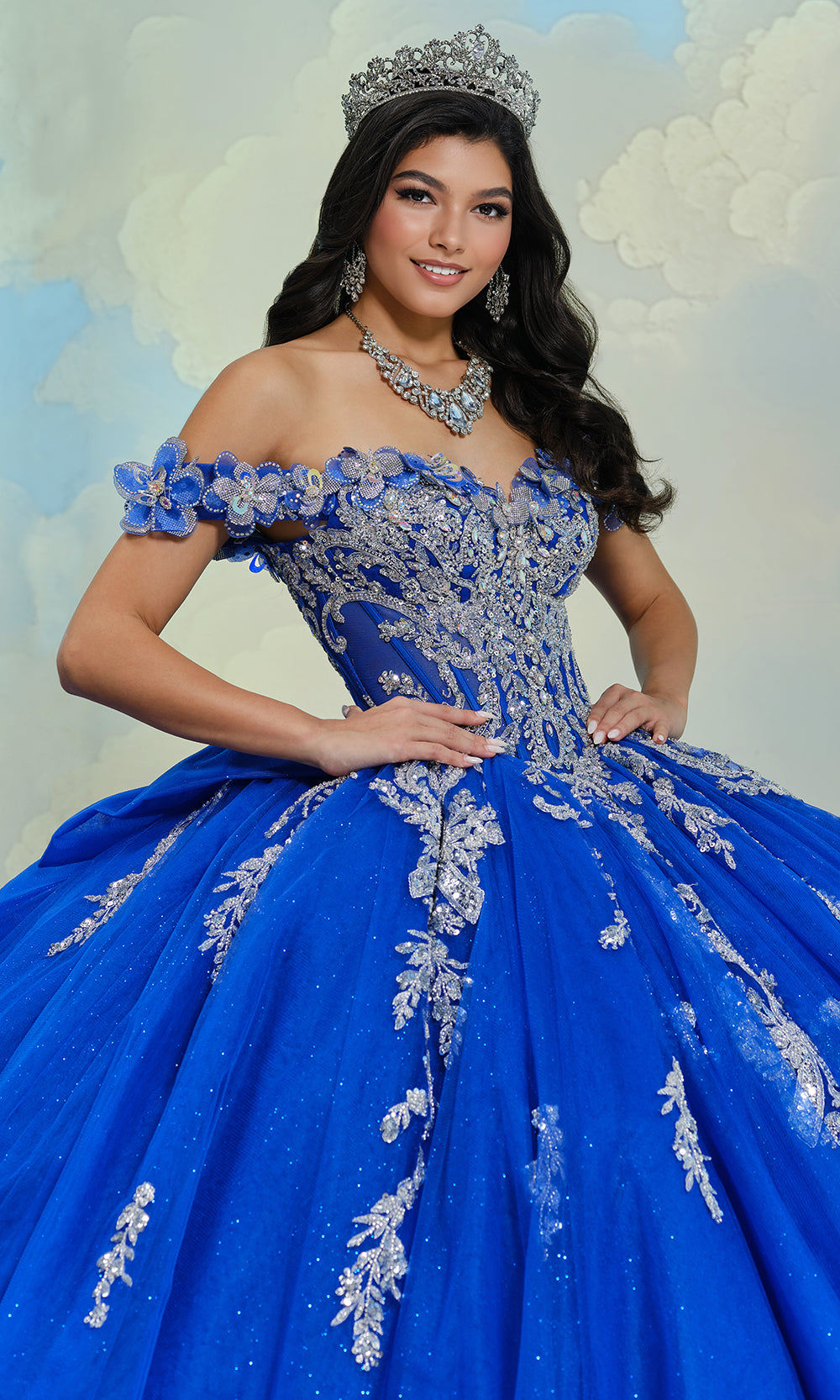 Princesa by Ariana Vara PR30207 - Oversized Back Bow Embroidered Ballgown