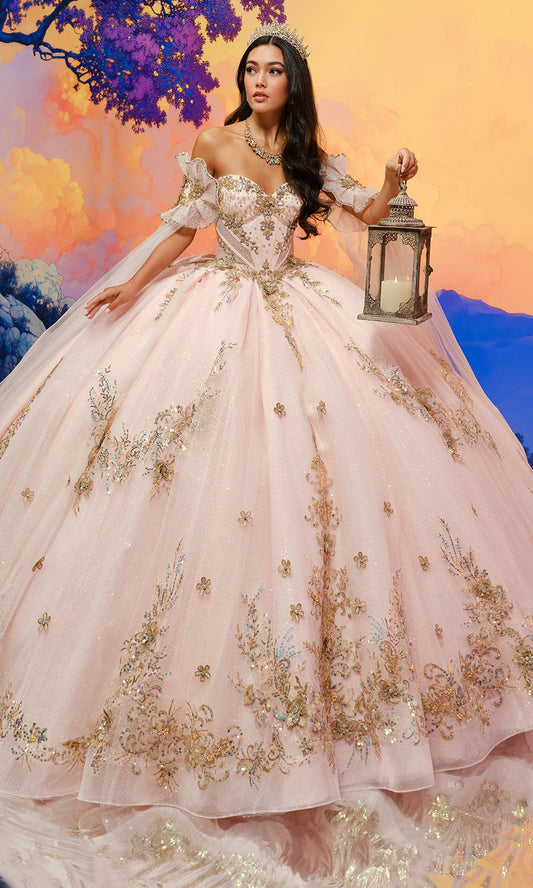 Princesa by Ariana Vara PR30208 - Embroidered Lace Corset Ballgown