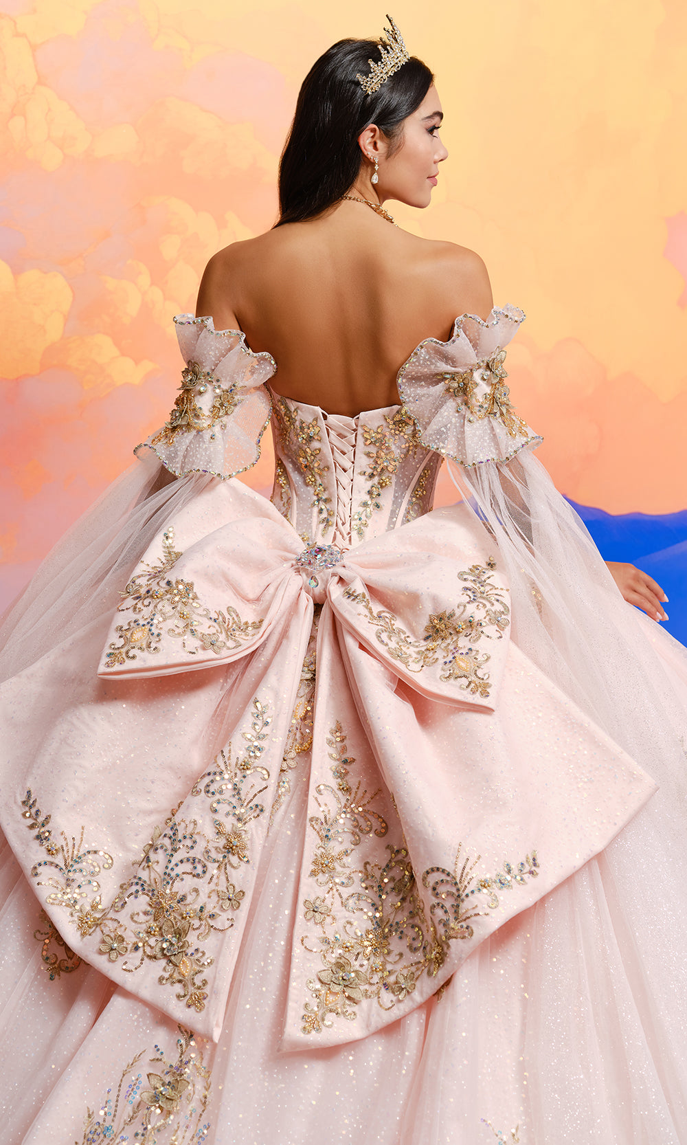 Princesa by Ariana Vara PR30208 - Embroidered Lace Corset Ballgown