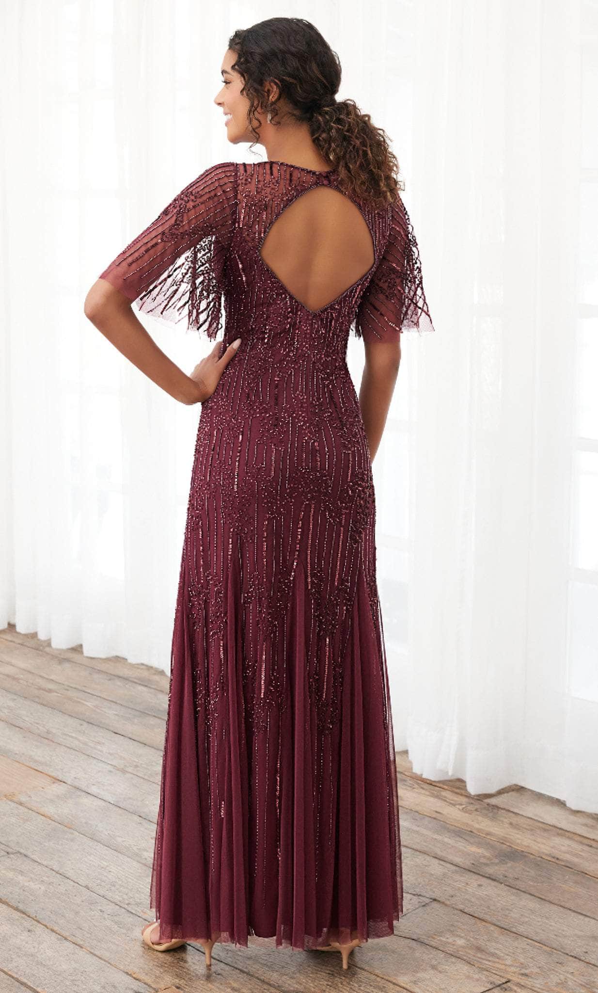 Adrianna Papell 40395 - V-Neck Beaded Gown