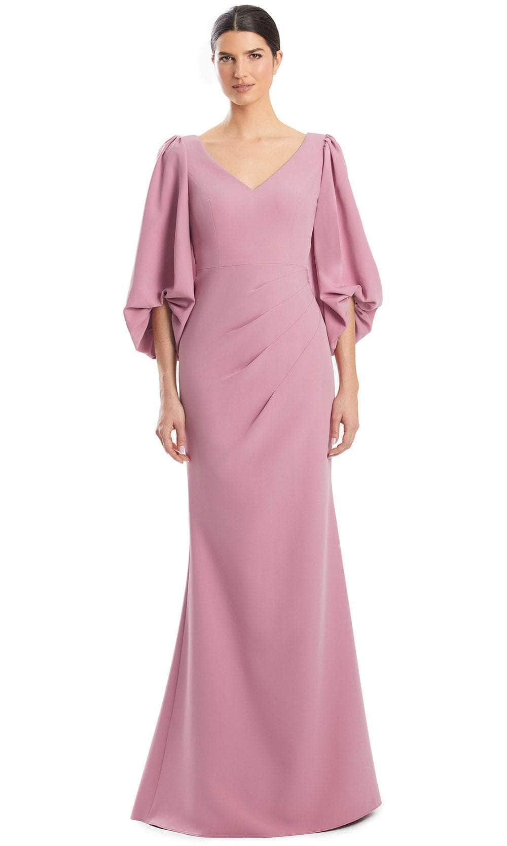 Alexander Daymor 1974S24 - V-Neck Sleeve Evening Dress