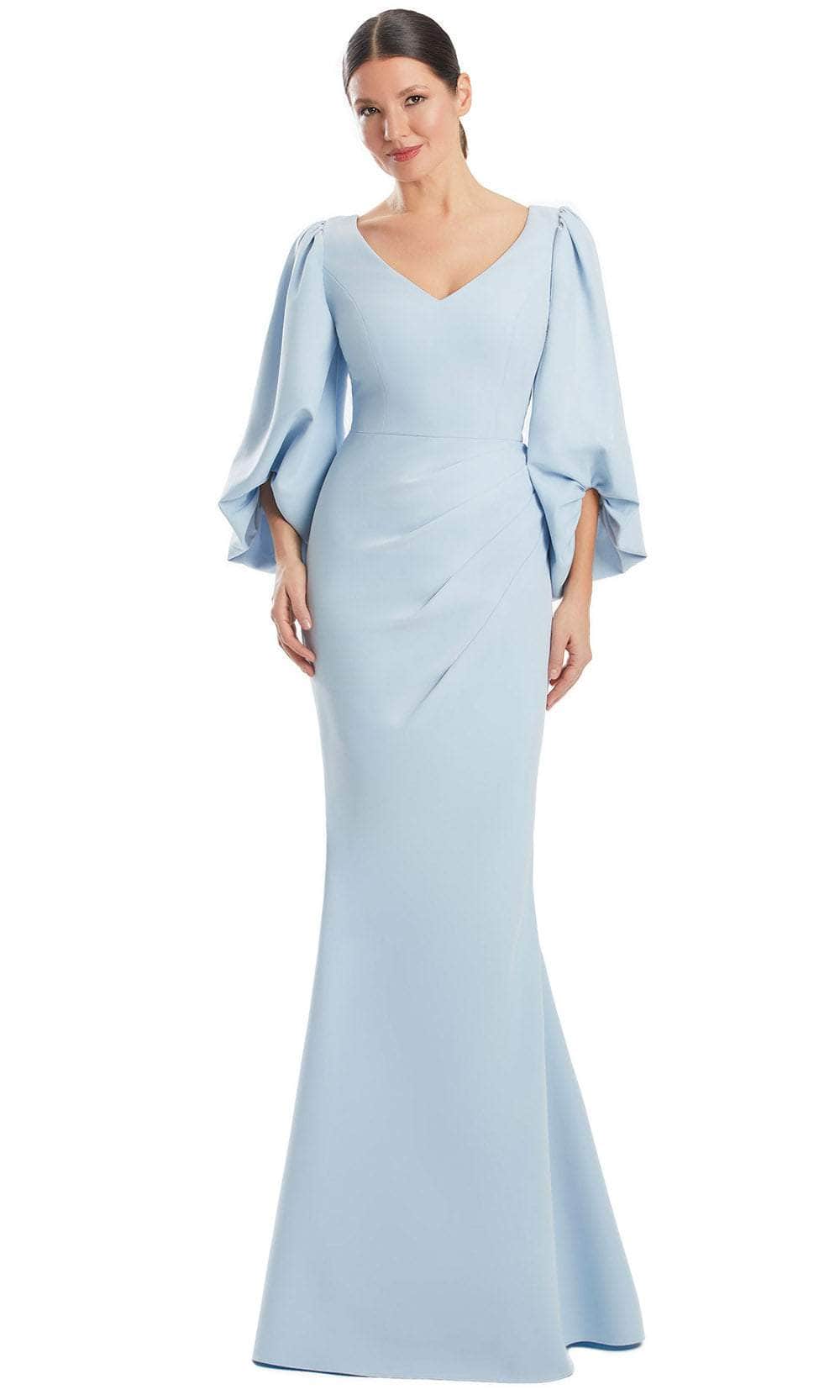 Alexander Daymor 1974S24 - V-Neck Sleeve Evening Dress