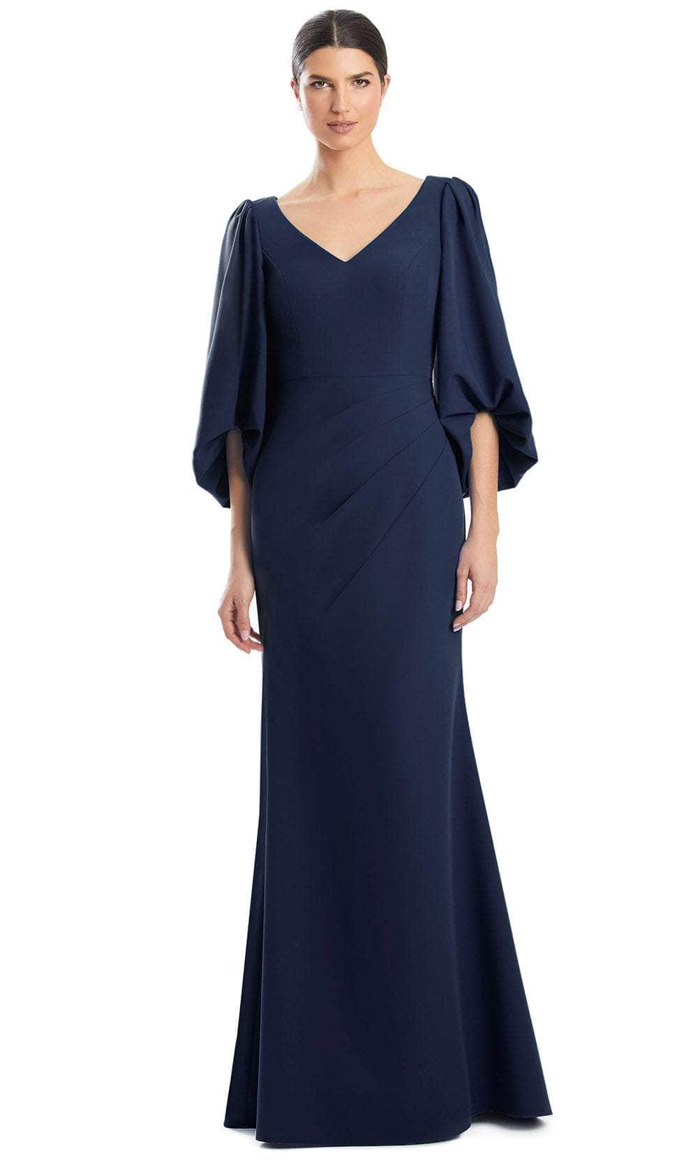 Alexander Daymor 1974S24 - V-Neck Sleeve Evening Dress