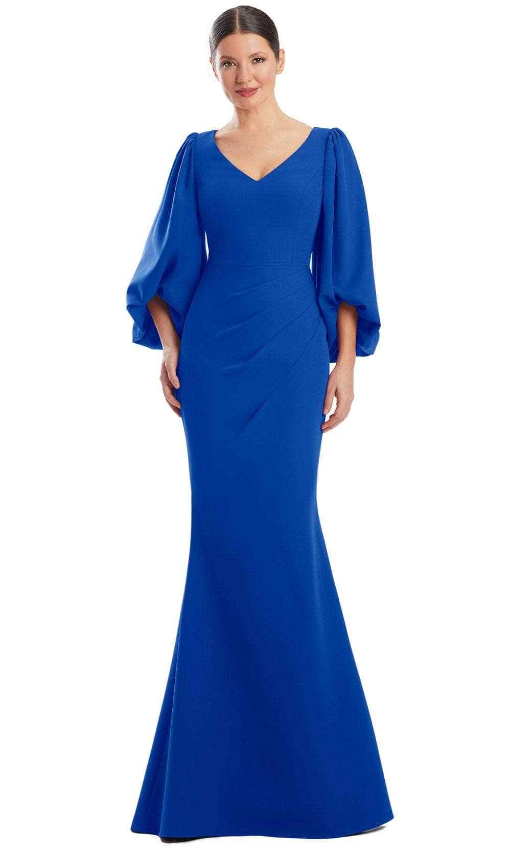 Alexander Daymor 1974S24 - V-Neck Sleeve Evening Dress