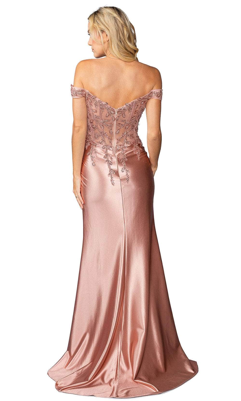 Dancing Queen 4442 - Floral Off Shoulder Prom Dress