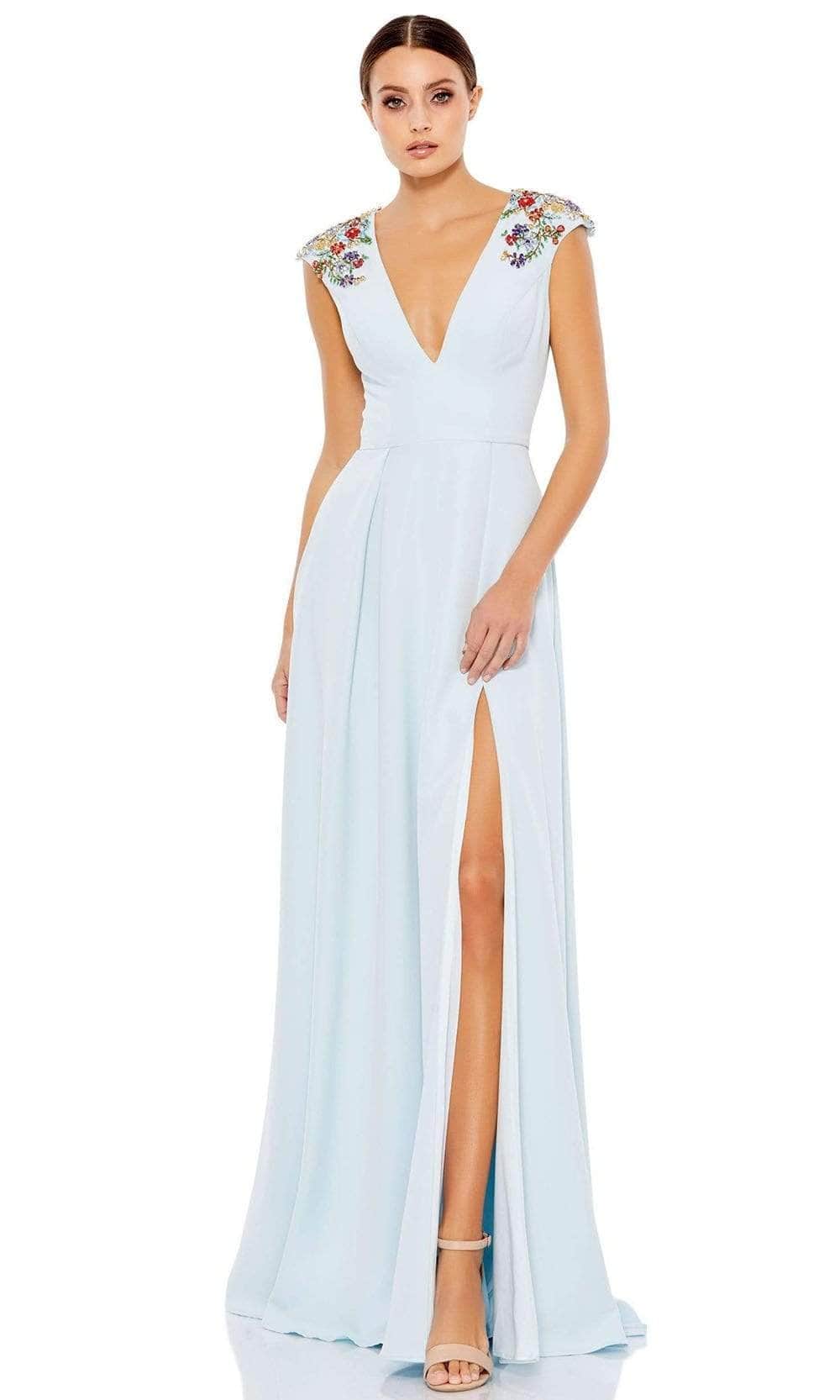 Ieena Duggal 26540 - Beaded Lace Evening Gown