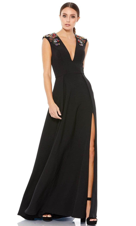 Ieena Duggal 26540 - Beaded Lace Evening Gown