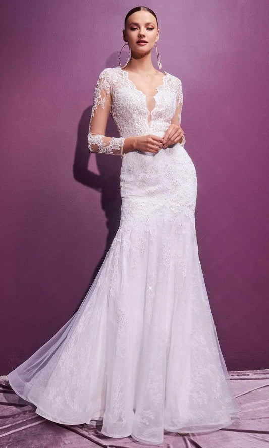 Ladivine CD951W - Layered Lace Long Dress