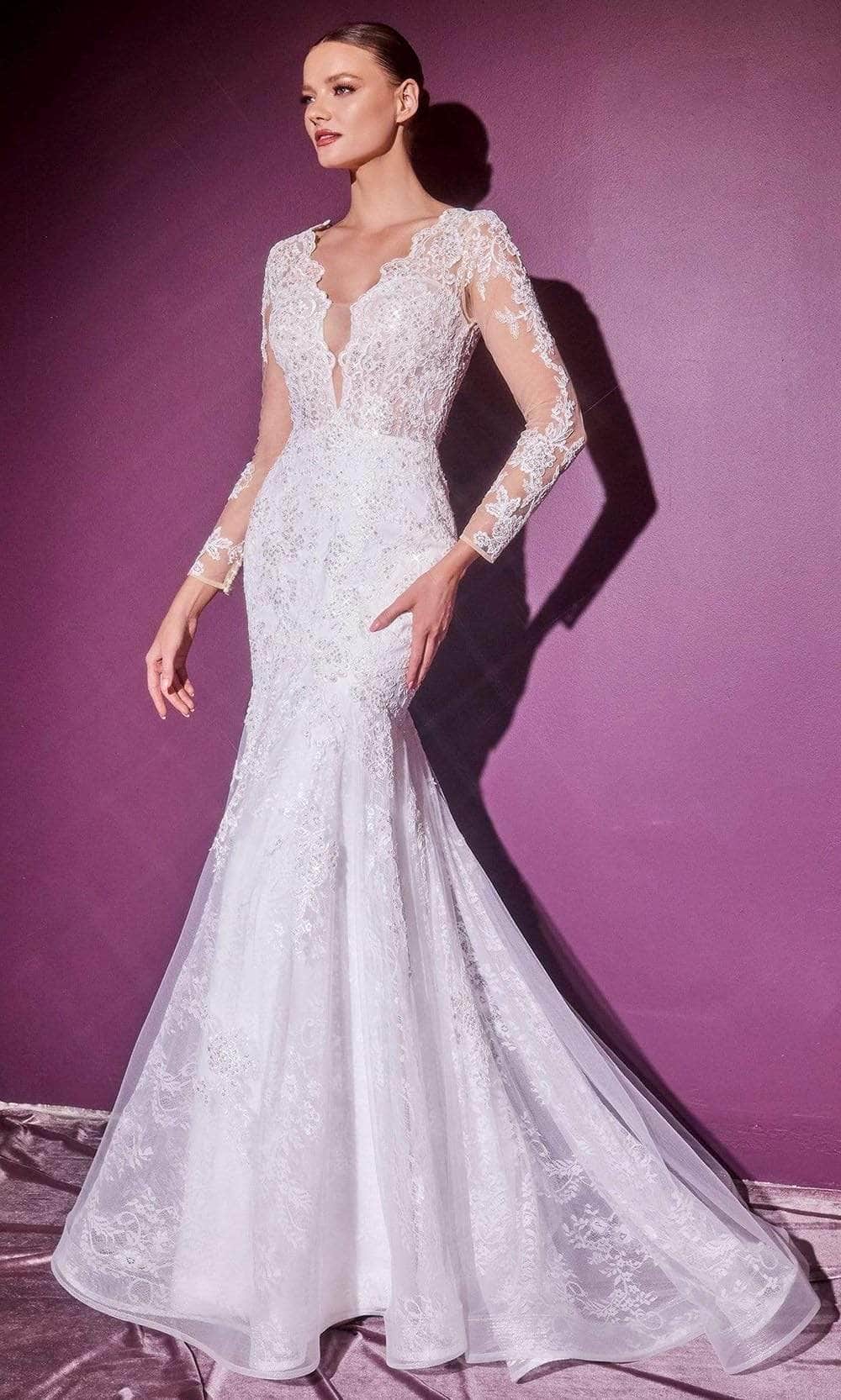 Ladivine CD951W - Layered Lace Long Dress