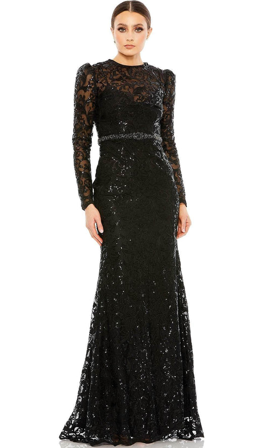 Mac Duggal 68011 - Sequined Sheath Prom Dress