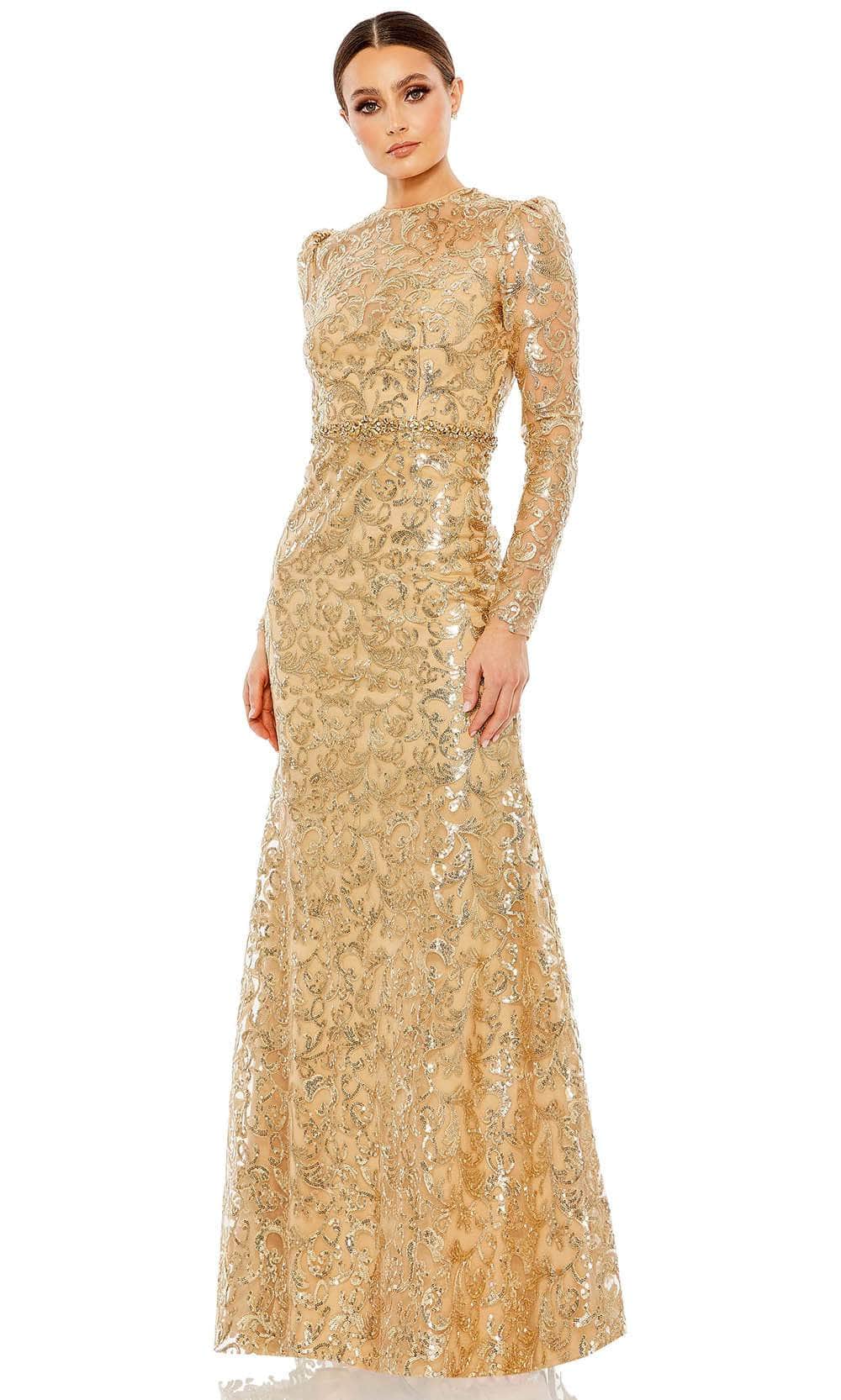 Mac Duggal 68011 - Sequined Sheath Prom Dress